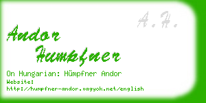 andor humpfner business card