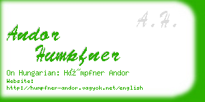 andor humpfner business card